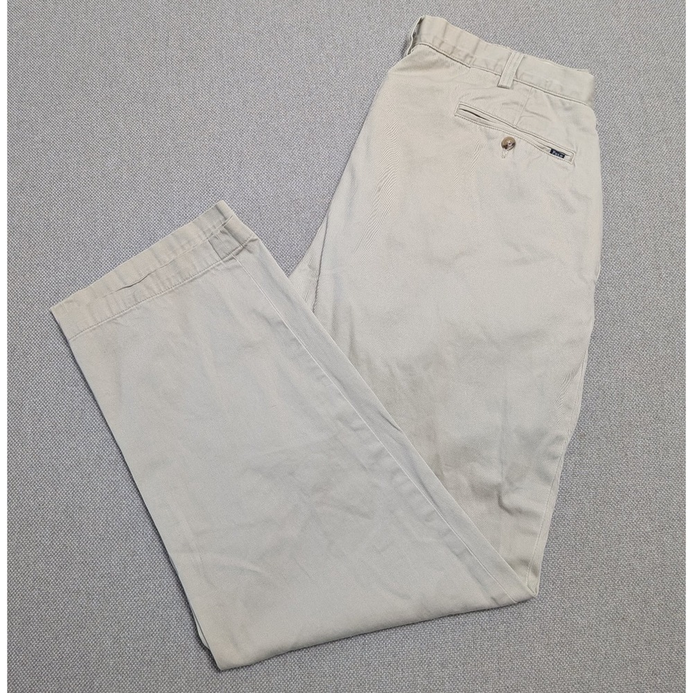Polo Ralph Lauren Men's Khaki 36x30 Classic Fit Pleated Cotton Chinos Pants